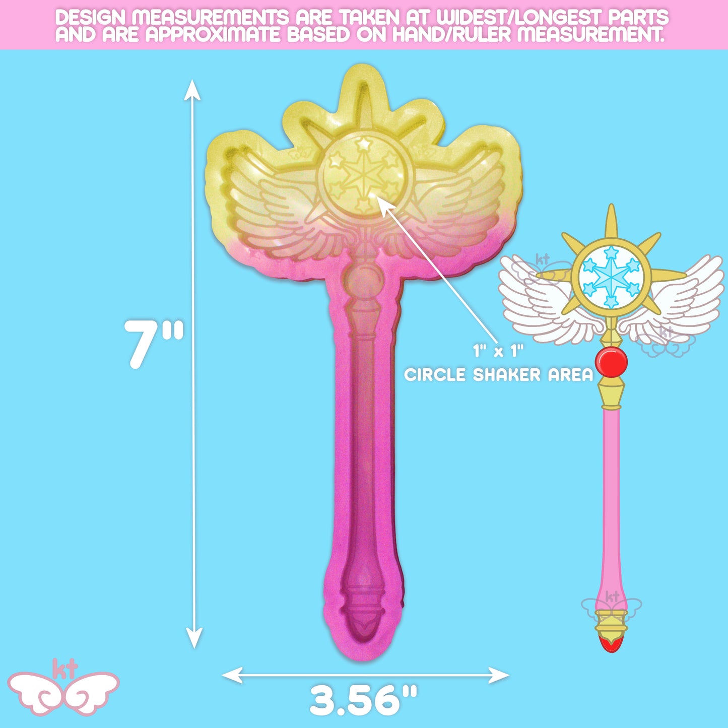 Magical Girl Dreamy Wand Shaker Silicone Mold - Manga, Cosplay