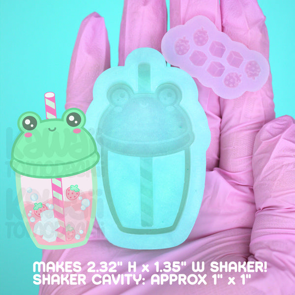 Kawaii Frog Boba Cup Shaker Style Mold for Resin Art
