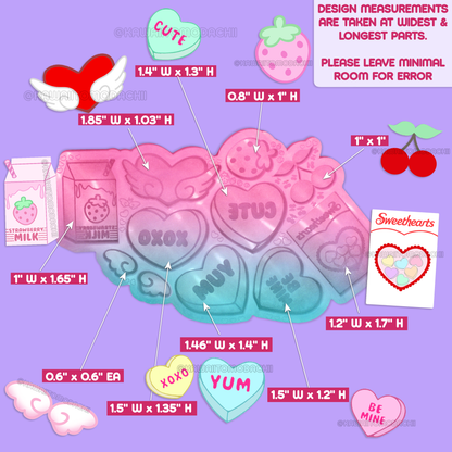 Sugary Sweetheart Deco Palette Silicone Mold