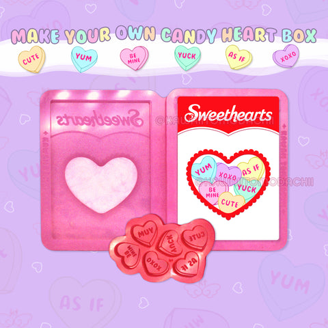 Candy Heart Box Shaker Mold - Make Your Own Realistic Candy Heart Box!