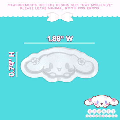 Little Peeking Woof Barrette / Deco Mold With Sakura/Cherry Blossoms on Ears!