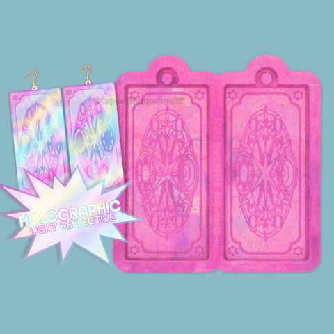 HOLOGRAPHIC Magical Girl Card Earrings