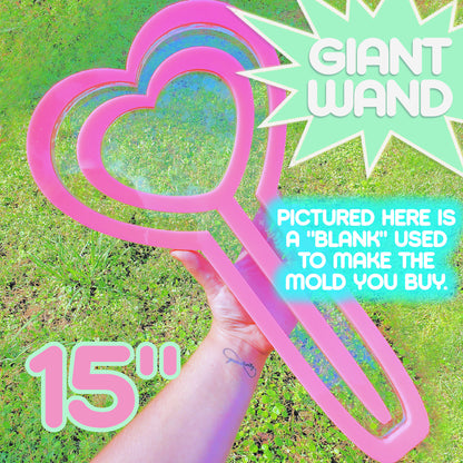 GIANT Heart Wand Shaker Silicone Mold