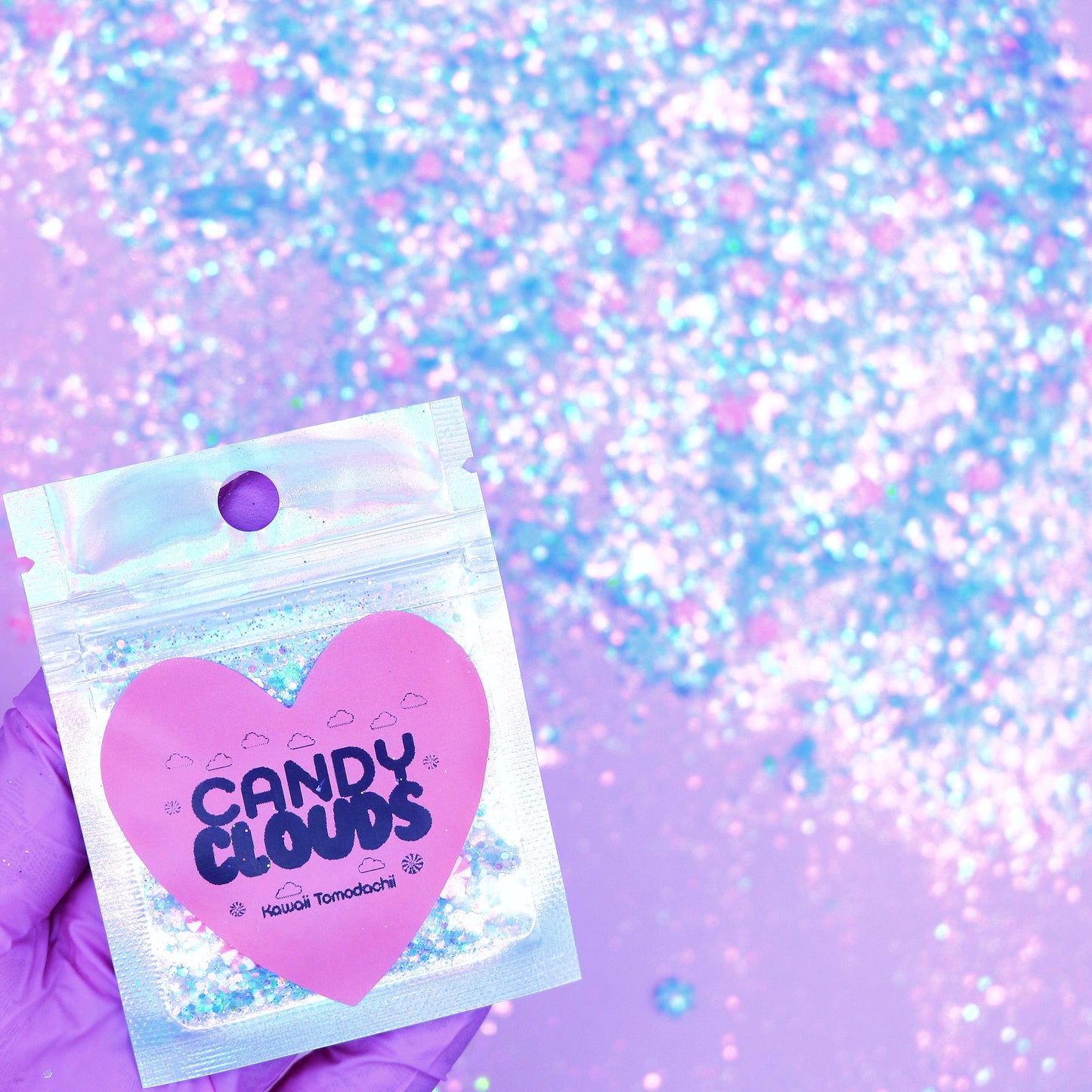 CANDY CLOUDS - Glitter / Fimo Clouds/Candies Hybrid Mix