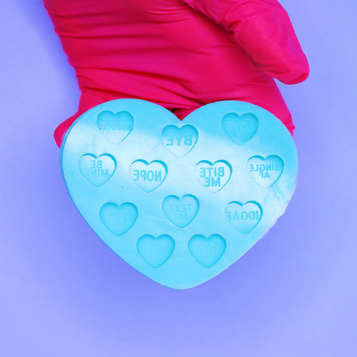 Candy Heart Bits Silicone Mold For Epoxy Resin Casting - Naughty & Nice Variations