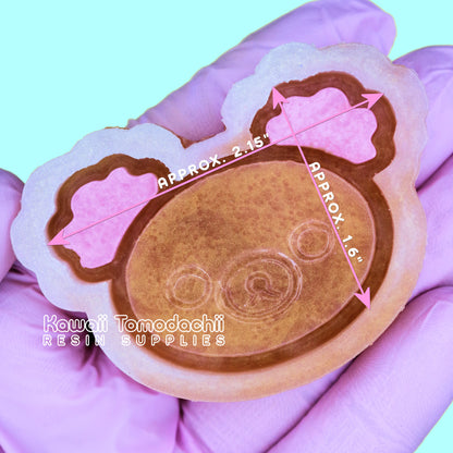 Kawaii Bear Head Grippie Shaker Silicone Mold