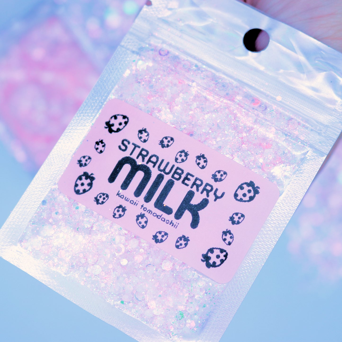 Strawberry Milk Glitter Mix With "Bubble" Ring Glitter