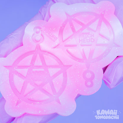 Head Witch Pentacle Earrings Mold