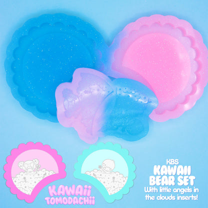 Kawaii Mouse or Bear Shaker Ears Silicone Mold - ALONE or SET, You Choose!