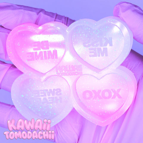 Candy Heart Charm Size Cabochon Mold