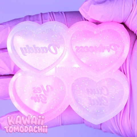 DDLG - ADULT KINK Candy Heart Charm Size Cabochon Mold