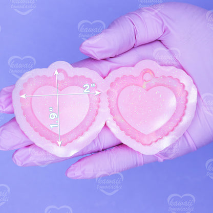 HOLOGRAPHIC Heart "Hoop" Earring Mold