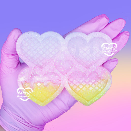 Heart Sugar Wafers Mold