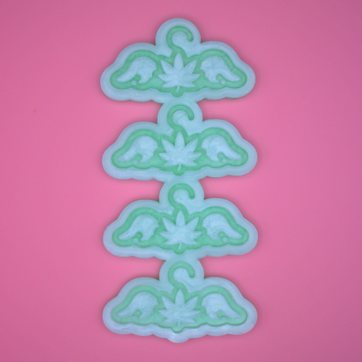 Pot Leaf Wings Earring Hanger Palette Mold for Making Earring Hangers for Displaying Earrings