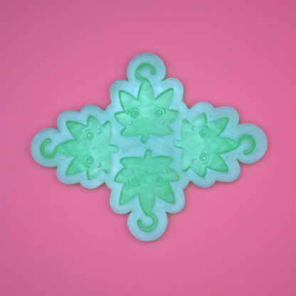 Kawaii Pot Leaf Earring Hanger Silicone Mold