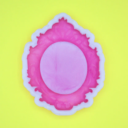 Mirror Shape Shaker Mold 3.9" x 3" Design Silicone Mold for Resin Casting