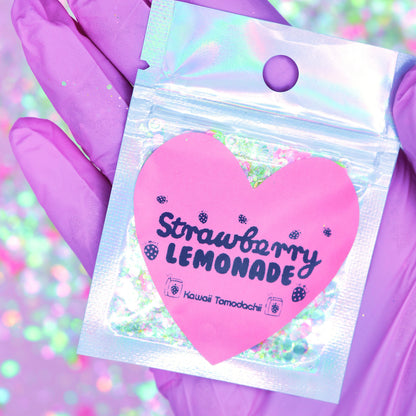 Strawberry Lemonade Glitter/Fimo Strawberries Hybrid Mix